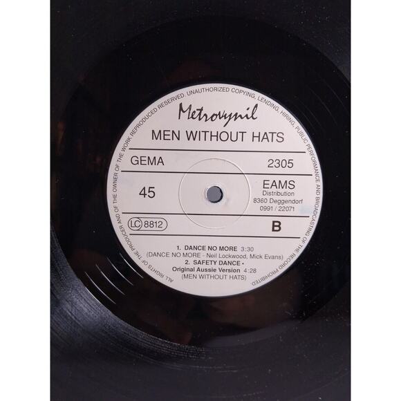 Men Without Hats The Safety Dance UK Remix 12" EP Vinyl Record Synth-Pop German - Picture 6 of 6
